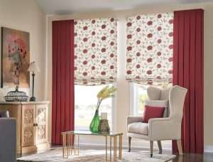 drapery fabric roman shades
