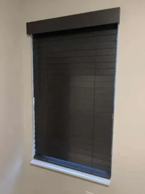 Wood Blinds window treatment in modern home