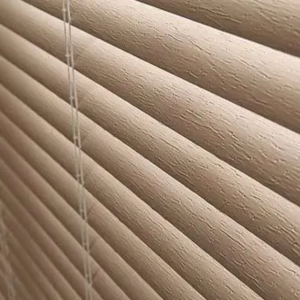 Horizontal Blinds installed in a bright living room