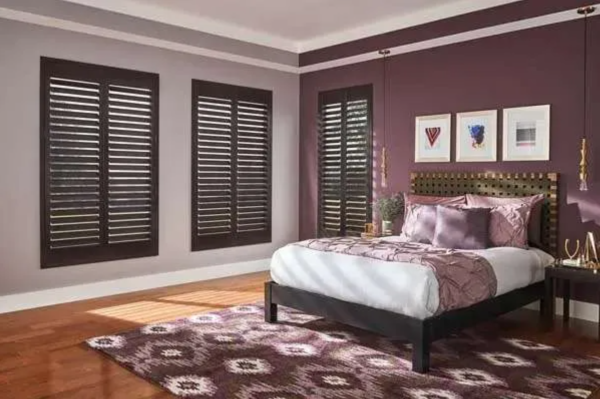 Custom Wood Shutters on interior windows