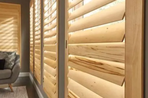 Close-up of Wood Shutters craftsmanship detail