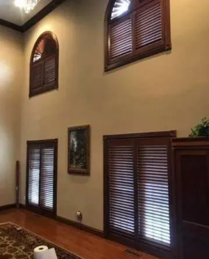 Specialty Shaped Shutters adding elegance to living space