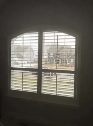 Close-up of Specialty Shaped Shutters craftsmanship detail