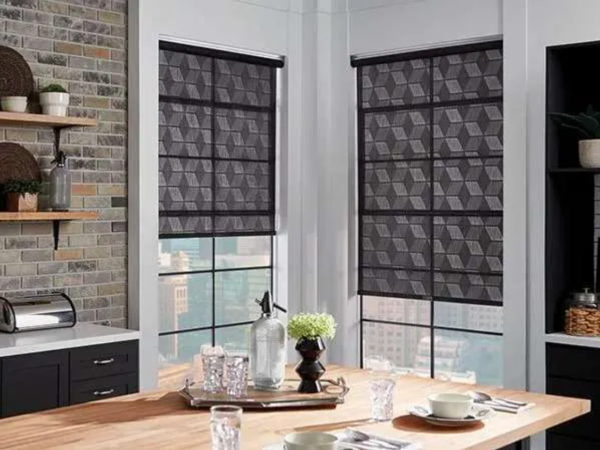 Roller Shades providing filtered light in room