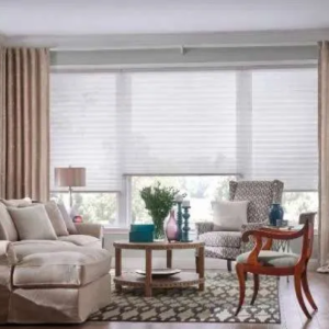 Pleated Shades providing filtered light in room