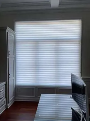 Overture Sheer Shades with fabric texture close-up