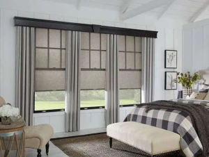 Interior Solar Shades providing filtered light in room