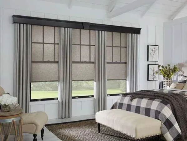 Interior Solar Shades providing filtered light in room