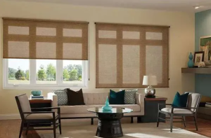 Modern Interior Solar Shades in home interior setting