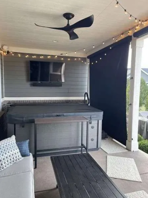 Modern Exterior Solar Shades in home interior setting