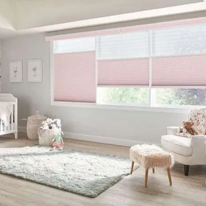 Dual Shades providing filtered light in room