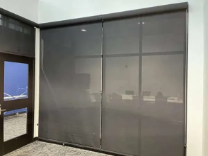 Commercial Shades installed on residential windows